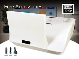 DLP Projector for Home Theater Ultra Short Throw 3100 Lumens Full HD PC 3D Ready - Picture 1 of 13