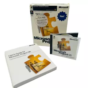 Microsoft Project 98 Project Management Software Full Version For PC with Manual - Picture 1 of 7