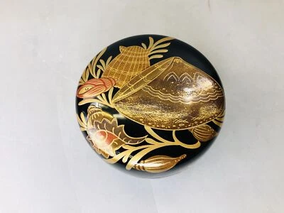 Y6214 NATUME Makie Caddy contenedor caja Japón té ceremonia utensilio antiguo Foto 1 de 4