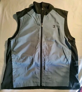 Men Ash worth Weather Systems Pinehurst Golf ⛳ Blue Black Polyester Vest L NWOT - Picture 1 of 7