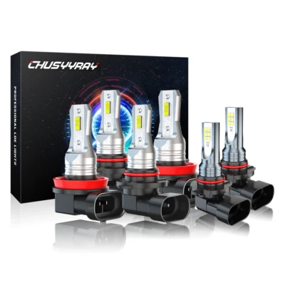 For Acura MDX 2004 2005 2006 6X 6000K LED Headlights + Fog Lights Bulbs Kit - Image 1 of 4