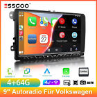 4+64GB 9" Autoradio Android 13 GPS Navi für VW GOLF 5 6 Passat Touran Tiguan EOS