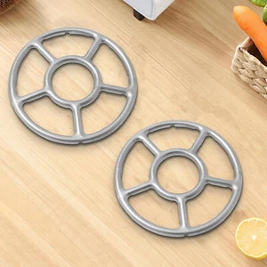 2Pcs Pot Stove Stand Coffee Pot Holder Iron Gas Range Support Ring Burner Grate - Picture 1 of 10