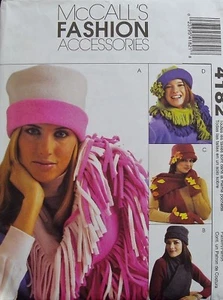 2003 Sombreros de lana guantes bufanda guantes mitones patrón de costura McCall's 4182 nuevo fuera de imprenta - Imagen 1 de 2