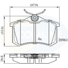 Fits VW Golf MK5 Genuine Comline Rear Brake Pads