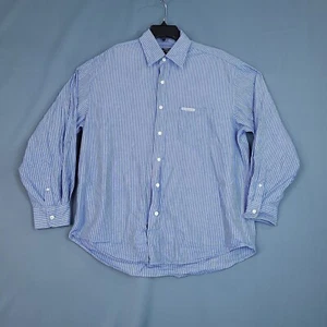 US Polo Assn Men's Button Up Long Sleeve Shirt Blue Stripe Size L - Picture 1 of 9
