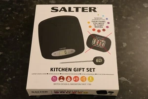 SALTER Set Regalo Cucina Bilancia Digitale e Termometro SOLO Set Cucina Nero - Foto 1 di 4