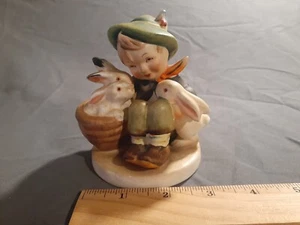 VINTAGE NAPCO FIGURINE PALS SH1C LITTLE BOYS W/ WHITE BUNNIES RABBITS FAST SHIP - Picture 1 of 12