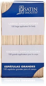 Satin Smooth Hair Waxing Large Applicators, 100 Count - Picture 1 of 4