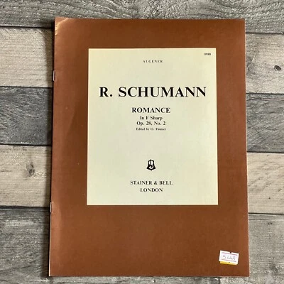 R.Schumann Romance In F Sharp Op.28 No.2 Stainer & Bell London Augener 0988 - Image 1 of 3