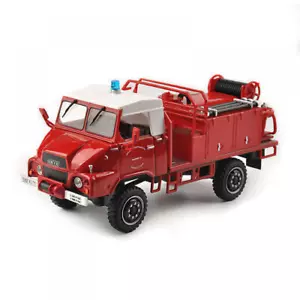 Camión de bomberos rojo escala 1/43 modelo vehículo coche diecast regalo colección juguetes - Imagen 1 de 8