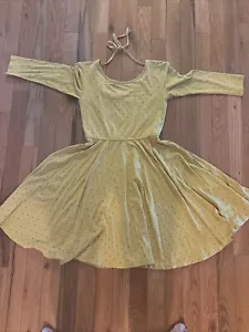 Omi Jo by Well Dressed Wolf NWT 11/12 Dancer Dress Deep Gold Dots Twirl SS20D - Picture 1 of 4