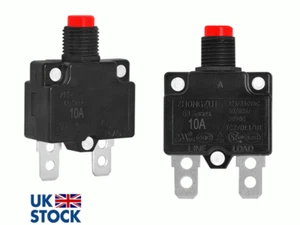 Interruttore pulsante reset manuale 10A 125/250VAC 32VDC interruttore termico - Foto 1 di 1