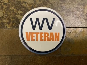 WV Veteran Pin Pinback 2-Inch Blue and Gold - Picture 1 of 3