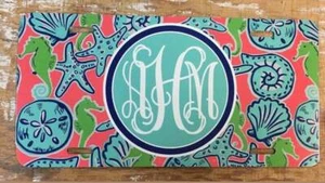 Muschel Monogramm Nummernschild Monogramm Seestern Nummernschild Seepferdchen Monogra - Bild 1 von 2