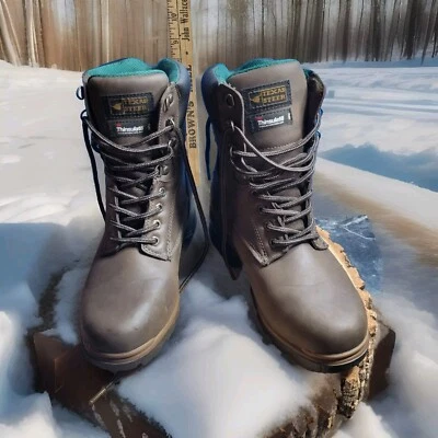 Botas masculinas TEXAS STEER MARTINUS EUA 9 marrom isolado 9" altura resistente a óleo. OBO - Imagem 1 de 4