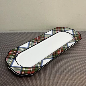 juliska stewart tartan hostess tray 14-3/4” x 6” NEW - Picture 1 of 9