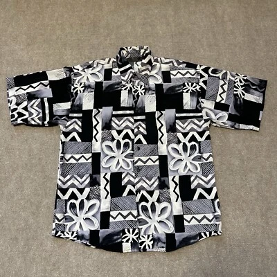 Monzini Collection Moda Italy Men's Medium Abstract Short Sleeve Button Shirt - Image 1 of 4