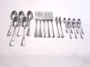 FARBERWARE BROOKFIELD STAINLESS FLATWARE 19-PIECES - Picture 1 of 14