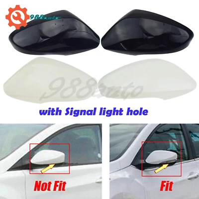 Tapa de espejo retrovisor izquierda/derecha para Hyundai Elantra 11-16 con orificio de señal Foto 1 de 4