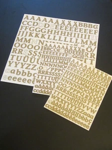 Creative Memories Scrapbooking Classic & Mini ABC/123 Sticker Letters Gold - Picture 1 of 3