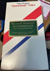 Microsoft Windows Intermediate Basic & Intermediate Skills VHS - Foto 1 di 3