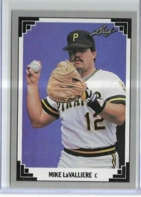 1991 Leaf #15 Mike LaValliere Pittsburgh Pirates - Image 1 of 2