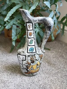 Enzo cucchi vintage - anfora con figure orientali smaltate - ceramica 30 cm - Foto 1 di 4