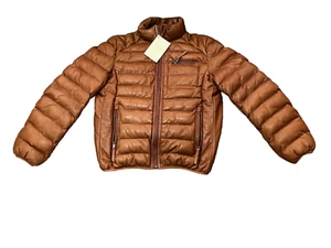 Scully Brown Leather Puff Jacket Men’s Medium – New w/ Tags, $600 Retail - Picture 1 of 9