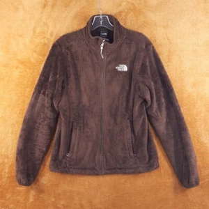 THE NORTH FACE Jacket Womens Medium Brown Zip Up OSITO Furry Outdoor Warm - Picture 1 of 7