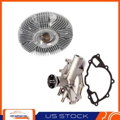 Bomba de agua y embrague del ventilador para 87-96 Ford F-250 E-150 Econoline V8 5,0 L 5,8 L E&F Foto 1 de 4