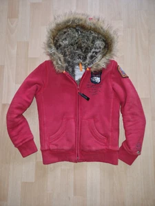 Parajumpers gefütterte Sweatshirtjacke Fellfutter Kapuze Gr.12 Yers 158 NP299€ - Bild 1 von 24