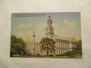 Indiana Postcard Conventual Church Immaculate Conception Terre Haute IN - Picture 1 of 2