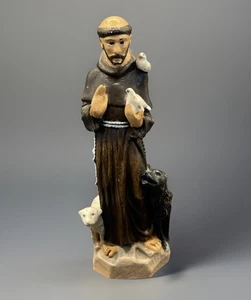 Estatuilla de colección católica de San Francisco de Asís patrón de los animales - Imagen 1 de 9