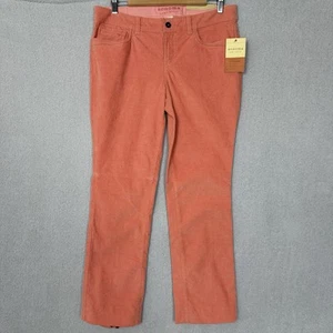 Sonoma Corduroy Pants Women's Size 8 (34x32) Orange Modern Fit Straight Leg NWT - Picture 1 of 13