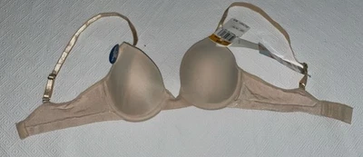 全新带标签 Barely There 女式舒适曲线钢圈文胸 #4148 32A 米色 — 第 1/4 张图片