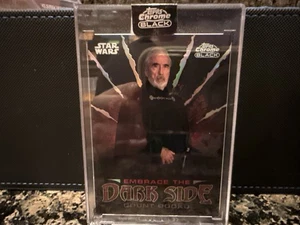2024 Topps Chrome Black Star Wars Count Dooku Embrace The Darkside #ED-9 - Picture 1 of 4