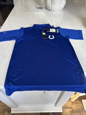 **New With Tag!** Antigua Indianapolis Colts Polo / Blue-White / Mens Small - Image 1 of 4