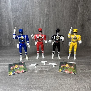 Power Rangers: Karate Chop Action (1994) set di 4 figurine rosso nero giallo blu - Foto 1 di 20