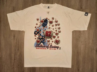 Camiseta De Colección Mark McGwire Starter Talla XL Cardenales de San Luis 1998 HR Record MLB Foto 1 de 4