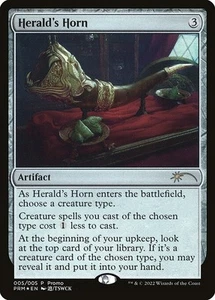 2022 MTG Magic Year of the Tiger Promo 005/005 Herald's Horn FOIL - Picture 1 of 1