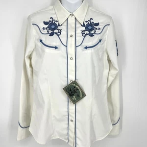 Old West Classics Womens Roper Western Snap Front Embroidered Shirt Size S - Picture 1 of 12