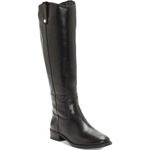 INC Womens Fawne Black Leather Riding Boots Shoes 5.5 Medium (B,M) 1971 - Picture 1 of 5