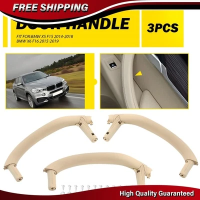 Cubiertas de manija de puerta 3 piezas para BMW X5 F15 2014-2018 BMW X6 F16 2015-2019 beige Foto 1 de 4