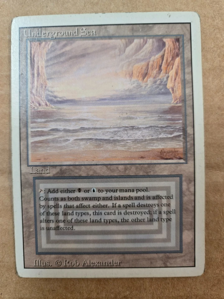 MTG Magic The Gathering LP-MP Revised UNDERGROUND SEA - Image 1 of 2