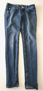 True Religion Jeans Slim Fit Low-Rise Blau Denim Gr. 27 Stretch Straight Leg - Bild 1 von 14