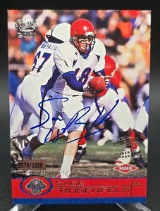 2001 Pacific Sage Rosenfels Rookie Auto 578/1000 SP Washington Redskins #20 RC - Bild 1 von 5