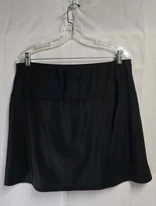 Miraclesuit Fit Flair Tummy Control Swim Skirt Hidden Zip Pocket Sz 16 Black - Picture 1 of 8