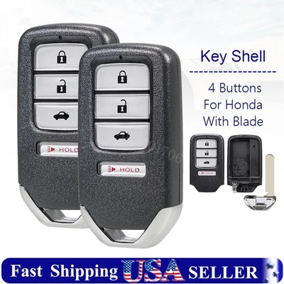 2 para Honda CR-V 2014 2015 2016 2017 carcasa remota llavero cubierta 4 botones Foto 1 de 4