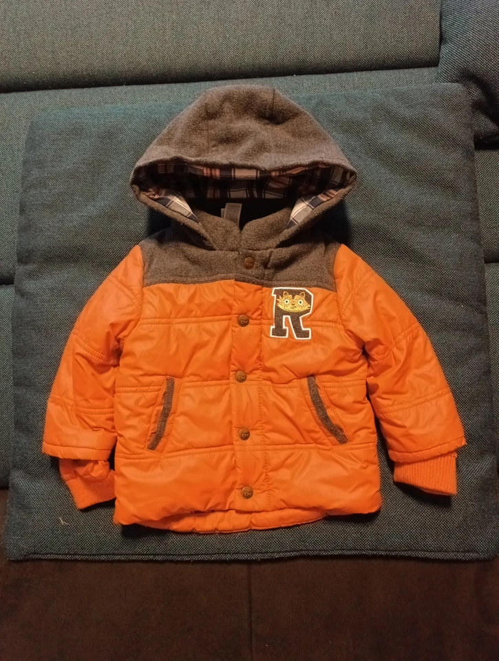 Baby Club Jungen Winterjacke orange Gefüttert Gr. 80 - Bild 1 von 4